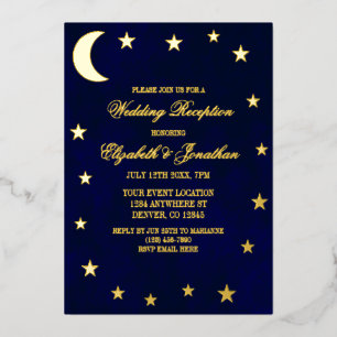 Invitation En Aluminium Réception de mariage céleste dans le ciel