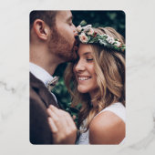 Invitation En Aluminium Réception de mariage colorée DIY après une séance  (Verso)