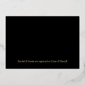 Invitation En Aluminium Réception de mariage de l'Elopement tropical Noir (Verso)