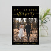 Invitation En Aluminium Réception de mariage Élégant et heureux pour toujo (Debout devant)