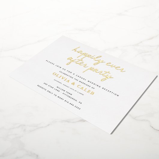 Invitation En Aluminium Réception de mariage et fin heureuse  (Rotation)