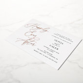 Invitation En Aluminium Réception de mariage et fin heureuse (Rotation)