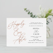 Invitation En Aluminium Réception de mariage et fin heureuse (Debout devant)