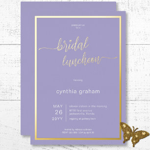 Invitation En Aluminium Réception de mariage minimaliste moderne lavande v