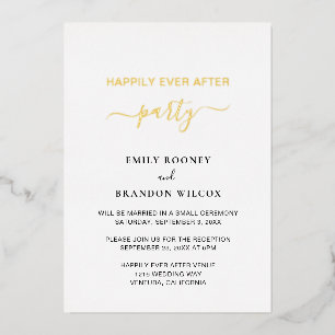 Invitation En Aluminium Réception de mariage moderne simple et élégant en 