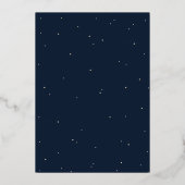 Invitation En Aluminium Réception de mariage Navy Snowberry+Eucalyptus uni (Verso)