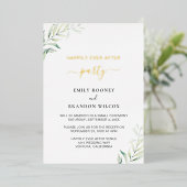Invitation En Aluminium Réception De Mariage Simple Et Moderne (Debout devant)