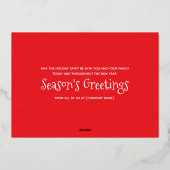 Invitation En Aluminium Red Black Logo Entreprise Noël (Verso)