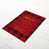 Invitation En Aluminium Red Buffalo Plaid Flannel Noël (Rotation)