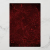 Invitation En Aluminium Red Gold Elegant Damask Tiara Quinceanera (Verso)