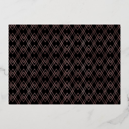 Invitation En Aluminium Réel Rose Gold manuscrit Enregistrer la date (Verso)