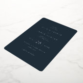 Invitation En Aluminium Refined Navy Calligraphy Template (Rotation)