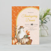 Invitation En Aluminium Regroupement familial Thanksgiving Dîner (Debout devant)