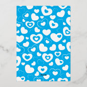 Invitation En Aluminium Reine des Coeurs 3D Or de fête d'anniversaire (Verso)