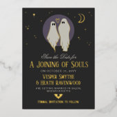 Invitation En Aluminium Rejoindre à Souls Halloween Mariage Enregistrer la (Recto)