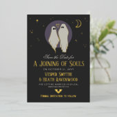 Invitation En Aluminium Rejoindre à Souls Halloween Mariage Enregistrer la (Debout devant)
