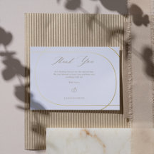 Remerciement de mariage en or avec arche moderne m