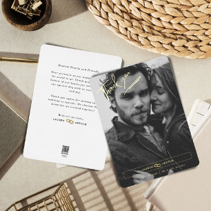 Invitation En Aluminium Remerciement de mariage photo minimaliste chic mod