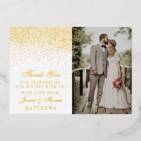Remerciement de photo de mariage Elegant Glam Conf