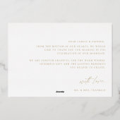 Invitation En Aluminium Remerciement de photo de mariage en écriture boho (Verso)