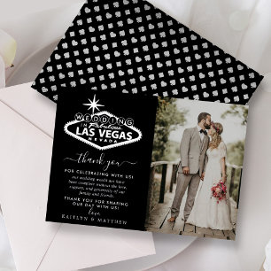 Invitation En Aluminium Remerciements de mariage élégants à Las Vegas