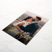 Invitation En Aluminium Remerciements pour des photos de mariage chic Scri (Rotation)