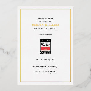Invitation En Aluminium Remise des diplômes de William Jewell