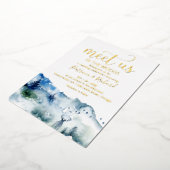 Invitation En Aluminium Rencontrez-Nous Dans La Forêt Boisée Mariage Extér (Rotation)