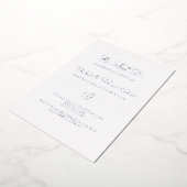 Invitation En Aluminium Renouvellement de vœux blanc argent 25e anniversai (Rotation)