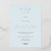 Invitation En Aluminium Renouvellement de Vœux de Fraîcheur d'Hiver 25 ans (Verso)