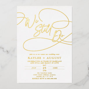 Invitation En Aluminium Renouvellement de Vœux de Mariage "Nous sommes Tou