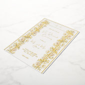 Invitation En Aluminium Renouvellement de Vœux Magnolia Rose (Rotation)