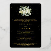 Invitation En Aluminium Répétition Mariage Black Snowberry+Eucalyptus (Recto)