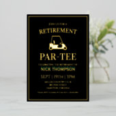 Invitation En Aluminium Retraite de golf (Debout devant)