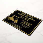 Invitation En Aluminium Retraite Party Golf Real Gold (Rotation)