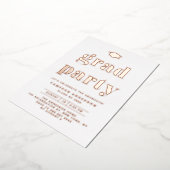 Invitation En Aluminium Retro Bold Typographie Graduation Party Rose Gold (Rotation)
