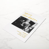 Invitation En Aluminium Retro Bold Typographie Photo Enregistrer la date (Rotation)