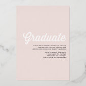 Invitation En Aluminium Retro Calligraphie Photo Collage Graduation (Verso)