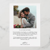 Invitation En Aluminium Retro Love and Thanks Overlay (Verso)