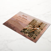 Invitation En Aluminium Retro Mountains Photo Wedding Enregistrer La Date (Rotation)