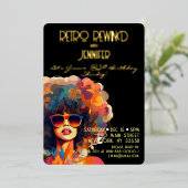 Invitation En Aluminium Retro Rewind 50e Anniversaire Shindig Party (Debout devant)