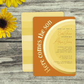 Invitation En Aluminium Retro Sunshine Voici le Baby shower du Fils