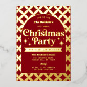 Invitation En Aluminium Retro Super Noël (Recto)