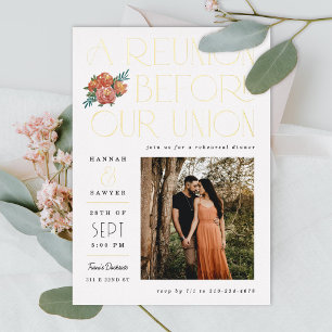 Invitation En Aluminium Réunion avant l'union, événement de pré-mariage
