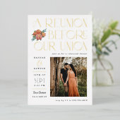 Invitation En Aluminium Réunion avant l'Union Pré-Mariage événement (Debout devant)