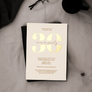 Invitation En Aluminium Réunion de retrouvailles chic minimaliste 30 ans