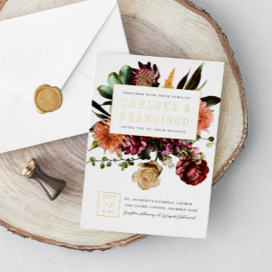Invitation En Aluminium Richesse de la couleur printanière Photo florale d