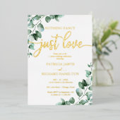 Invitation En Aluminium Rien De Fancy Just Love Mariage de verdure (Debout devant)