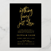 Invitation En Aluminium Rien De Fancy Just Love Mariage Réception (Recto)