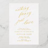 Invitation En Aluminium Rien De Fancy Just Love Mariage Réception (Recto)